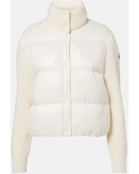 Moncler - Down-Paneled Virgin Wool Cardigan - Lyst