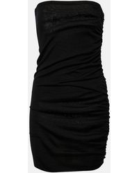 Isabel Marant - Ruched Wool Minidress - Lyst