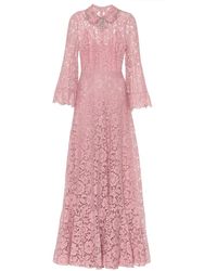 Valentino Abito lungo in pizzo - Rosa