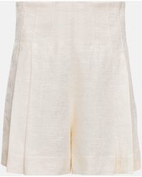 Chloé - High-rise Linen Shorts - Lyst