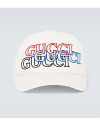Gucci - Logo Embroidered Cotton Baseball Cap - Lyst