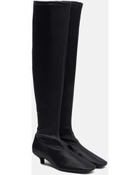 TOTEME - Satin Knee-High Boots - Lyst