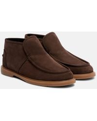 Yves Salomon - Shearling-Lined Suede Ankle Boots - Lyst