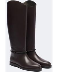 Brunello Cucinelli - Monili Leather Knee-High Boots - Lyst
