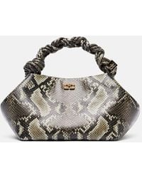 Ganni - Bou Small Snake-Effect Tote Bag - Lyst