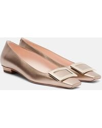 Roger Vivier - Belle Vivier 25 Leather Ballet Flats - Lyst
