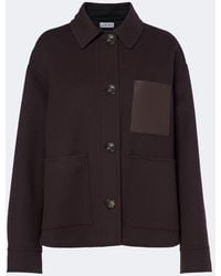 Loewe - Leather-Trimmed Wool And Cashmere Jacket - Lyst
