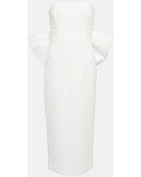 Rebecca Vallance - Bridal Perle Embellished Crepe Gown - Lyst