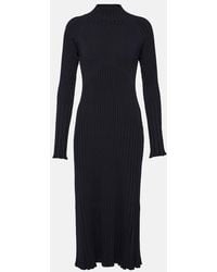 Proenza Schouler - Carmen Ribbed-Knit High-Neck Midi Dress - Lyst