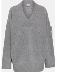 Moncler - Ribbed-knit Wool-blend Sweater - Lyst