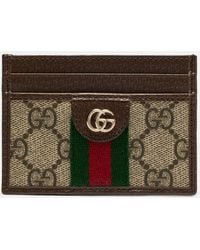 Gucci - Kartenetui Ophidia Mit Leder - Lyst