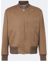 Lardini - Virgin Wool Bomber Jacket - Lyst