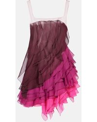 Nensi Dojaka - Kiera Ruffled Tiered Minidress - Lyst