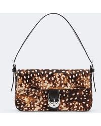 STAUD - Bedruckte Schultertasche Aus Leder - Lyst