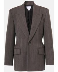 Bottega Veneta - Striped Wool Blazer - Lyst