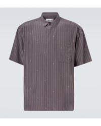 Saint Laurent - Cassandre Silk Crepe De Chine Shirt - Lyst