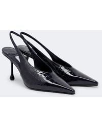 Jimmy Choo - Isa Croc-Effect Leather Slingback Pumps - Lyst