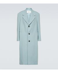 Ami Paris - Oversized Wool-Blend Gabardine Coat - Lyst