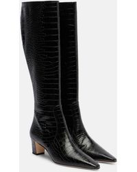 Manolo Blahnik - Penelope Leather Knee-High Boots - Lyst