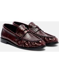Saint Laurent - Le Loafer Eel Leather Penny Loafers - Lyst