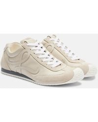 Loewe - Ballet Runner 2.0 Suede-Trimmed Leather Sneakers - Lyst
