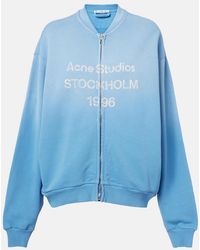 Acne Studios - Oversized Cotton-Blend Zip-Up Sweatshirt - Lyst