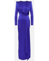 Alex Perry - Draped Satin Gown - Lyst
