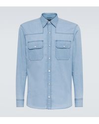 ZEGNA - Denim Western Shirt - Lyst