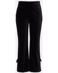 Posse - Quincy Cotton Velvet Cropped Pants - Lyst