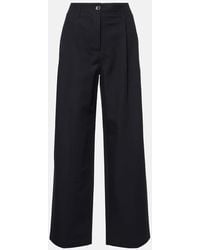 TOTEME - Mid-Rise-Hose Aus Baumwoll-Twill - Lyst