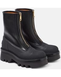 Chloé - Raina Leather Ankle Boots - Lyst