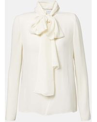 Alaïa - Blusa Transparente Con Lazada - Lyst