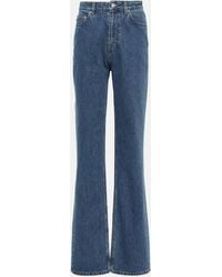 Burberry - High-rise Straight-leg Jeans - Lyst