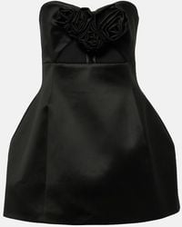 Magda Butrym - Floral-Applique Bustier Minidress - Lyst