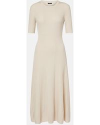 JOSEPH - Ribbed-Knit Wool Midi Dress - Lyst