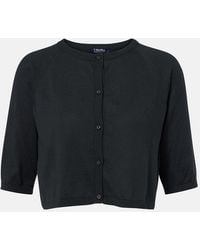 Max Mara - Cropped Cotton, Silk And Cashmere Cardigan - Lyst