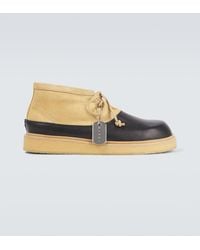 Marni - Leather And Suede Desert Boots - Lyst