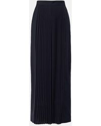 Max Mara - Pleated Virgin Wool Wide-Leg Pants - Lyst