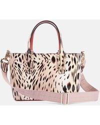 Christian Louboutin - Cabata Mini Leopard-Print Leather Tote Bag - Lyst
