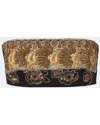 Dries Van Noten - Embroidered Cotton Bandeau Top - Lyst