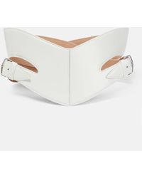 Alaïa - Cinturon de piel con aberturas - Lyst