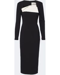 Roland Mouret - Paneled Crepe Cocktail Dress - Lyst