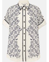 ALÉMAIS - Airlie Printed Cotton And Silk Shirt - Lyst