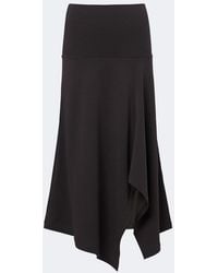 Lemaire - Asymmetric Wool-Blend Midi Skirt - Lyst