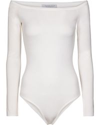 Gabriela Hearst Klara Wool And Silk Bodysuit - White