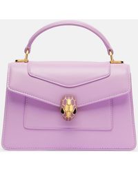 BVLGARI - Serpenti Forever Mini Leather Top-Handle Bag - Lyst