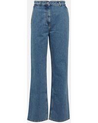 Burberry - High-Rise Straight Jeans - Lyst