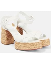 Christian Louboutin - Espadrille-Sandalen Calakala 70 Aus Leder - Lyst