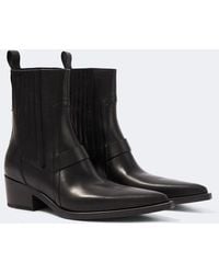 Rick Owens - Pointed Leather Ankle Boots - Lyst