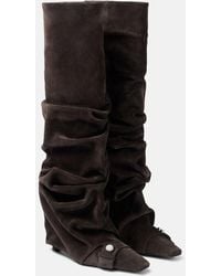 The Attico - Juno 95 Suede Knee-High Boots - Lyst
